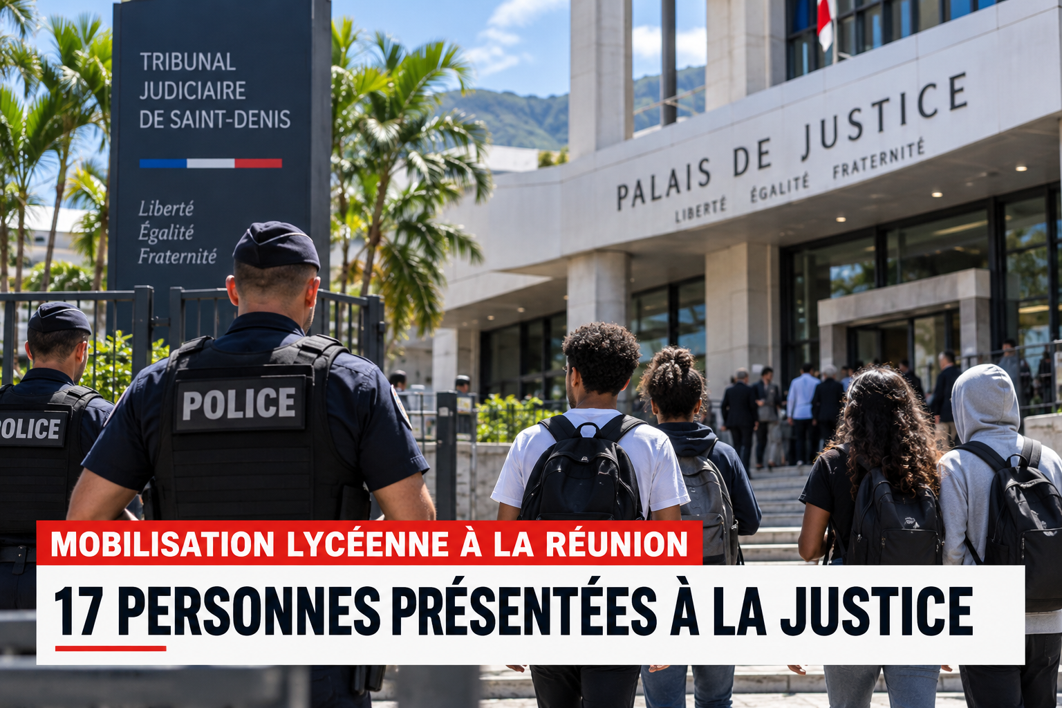 Mobilisation lycéenne à La Réunion : 17 personnes présentées à la justice après 30 gardes à vue — Actualités, La Réunion